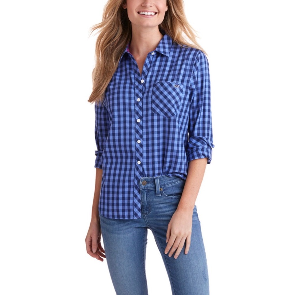 Vineyard Vines Cotton Cashmere Gingham Button Down